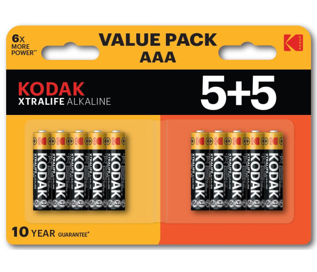 Kodak Bateria Alkaliczna Xtralife LR06x5+5 AAA - 1456248 - zdjęcie